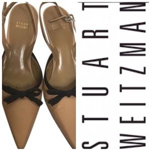Stuart Weitzman Slingback Kitten Heels